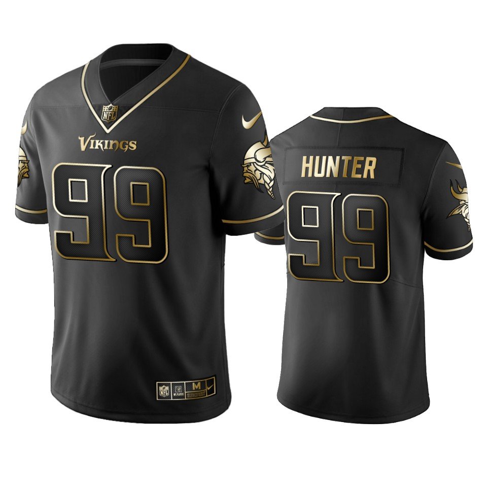Vikings #99 Danielle Hunter Stitched NFL Vapor Untouchable Limited Black Golden Jersey - MVJ69