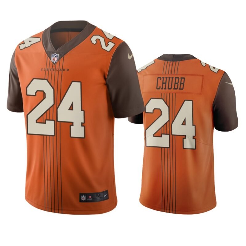 Cleveland Browns #24 Nick Chubb Brown Vapor Limited City Edition NFL Jersey - CLB255