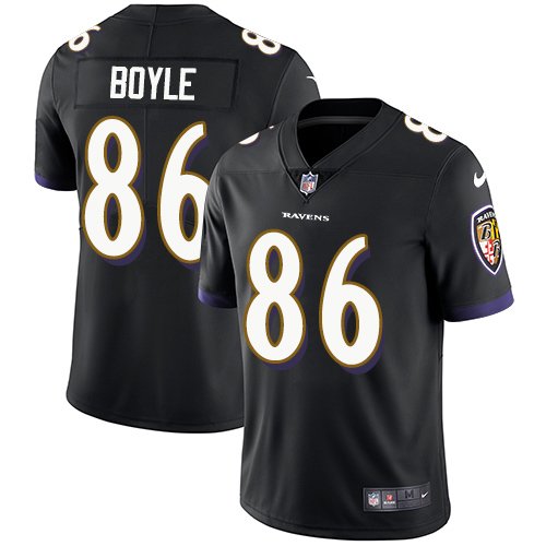 Nike Ravens #86 Nick Boyle Black Alternate Stitched NFL Vapor Untouchable Limited Jersey - BRJ262