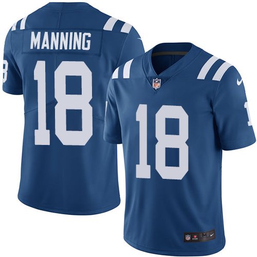 Nike Colts #18 Peyton Manning Royal Blue Team Color Stitched NFL Vapor Untouchable Limited Jersey - IDC244