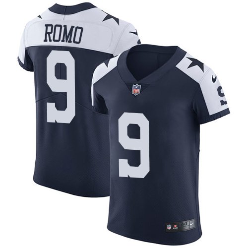 Nike Cowboys #9 Tony Romo Navy Blue Thanksgiving Stitched NFL Vapor Untouchable Throwback Elite Jersey - DLC409