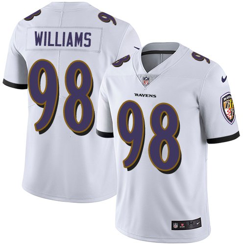 Nike Ravens #98 Brandon Williams White Stitched NFL Vapor Untouchable Limited Jersey - BRJ307