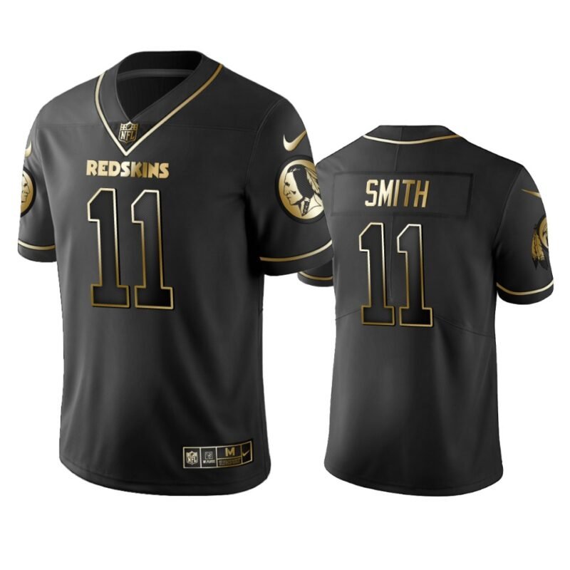 Redskins #11 Alex Smith Stitched NFL Vapor Untouchable Limited Black Golden Jersey - WAC53