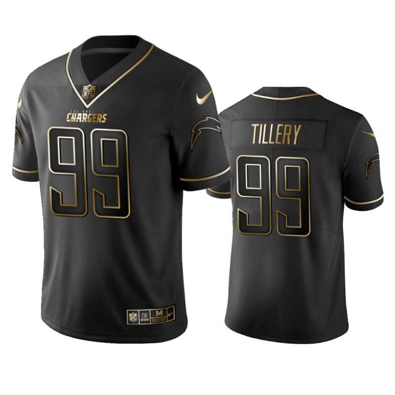 Chargers #99 Jerry Tillery Stitched NFL Vapor Untouchable Limited Black Golden Jersey - LCJ78