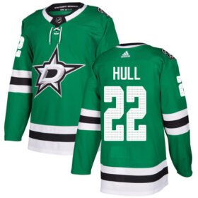Adidas Stars #22 Brett Hull Green Home Authentic Stitched NHL Jersey - DLS110