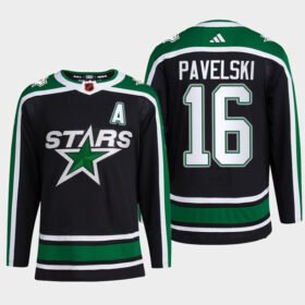 Black Dallas Stars #16 Joe Pavelski 2022-23 Reverse Retro Stitched Jersey - DLS215