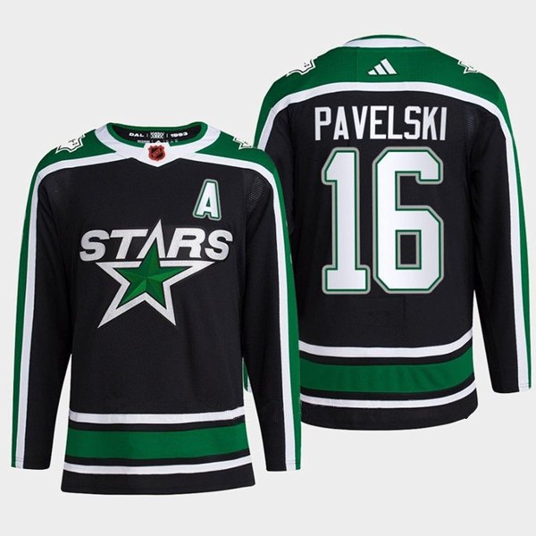 Black Dallas Stars #16 Joe Pavelski 2022-23 Reverse Retro Stitched Jersey - DLS215