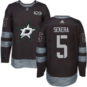 Adidas Stars #5 Andrej Sekera Black 1917-2017 100th Anniversary Stitched NHL Jersey - DLS44