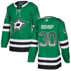 Adidas Stars #30 Ben Bishop Green Home Authentic Drift Fashion Stitched NHL Jersey - DLS139