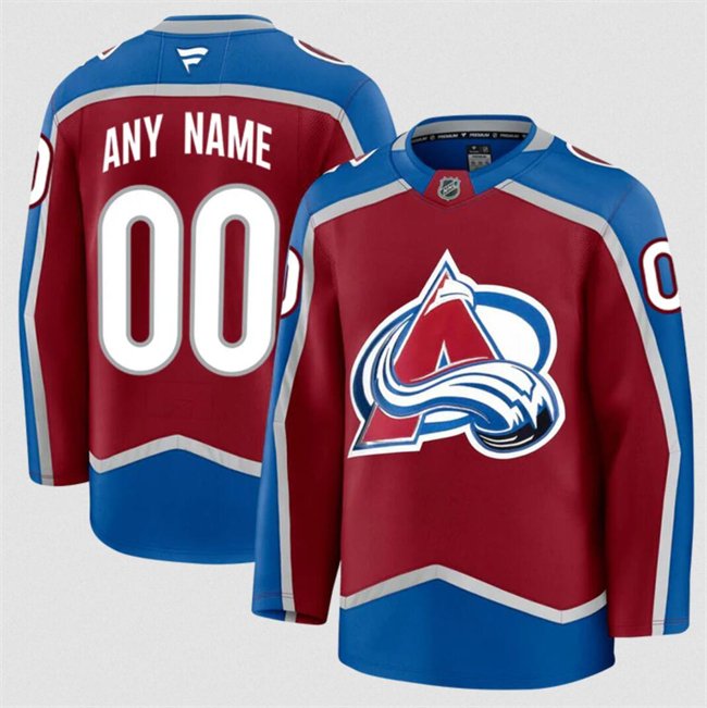 Burgundy Colorado Avalanche Active Player Custom 2024-25 Home Stitched Jersey - AVS124