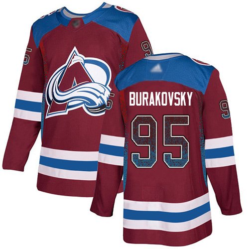 Adidas Avalanche #95 Andre Burakovsky Burgundy Home Authentic Drift Fashion Stitched NHL Jersey - AVS92