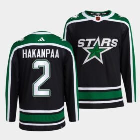 Black Dallas Stars #2 Jani Hakanpaa 2022-23 Reverse Retro Stitched Jersey - DLS193