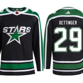 Black Dallas Stars #29 Jake Oettinger 2022-23 Reverse Retro Stitched Jersey - DLS120