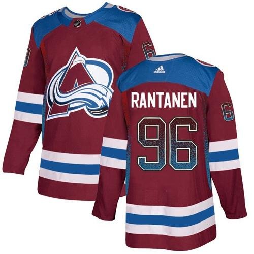 Adidas Avalanche #96 Mikko Rantanen Burgundy Home Authentic Drift Fashion Stitched NHL Jersey - AVS186