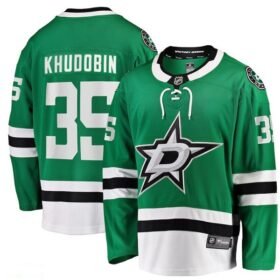 Green Dallas Stars #35 Anton Khudobin Stitched Jersey - DLS129