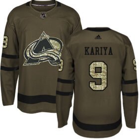 Adidas Avalanche #9 Paul Kariya Green Salute to Service Stitched NHL Jersey - AVS253