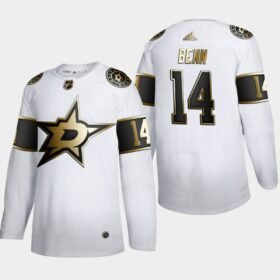 Dallas Stars #14 Jamie Benn Adidas White Golden Edition Limited Stitched NHL Jersey - DLS208