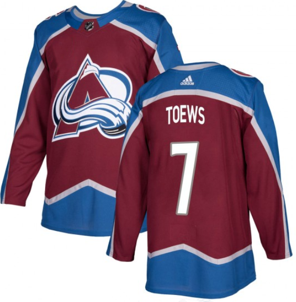 Colorado Avalanche #7 Devon Toews Burgundy Stitched NHL Jersey - AVS170