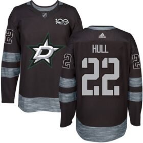 Adidas Stars #22 Brett Hull Black 1917-2017 100th Anniversary Stitched NHL Jersey - DLS248