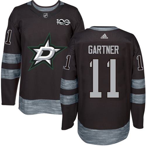 Adidas Stars #11 Mike Gartner Black 1917-2017 100th Anniversary Stitched NHL Jersey - DLS182