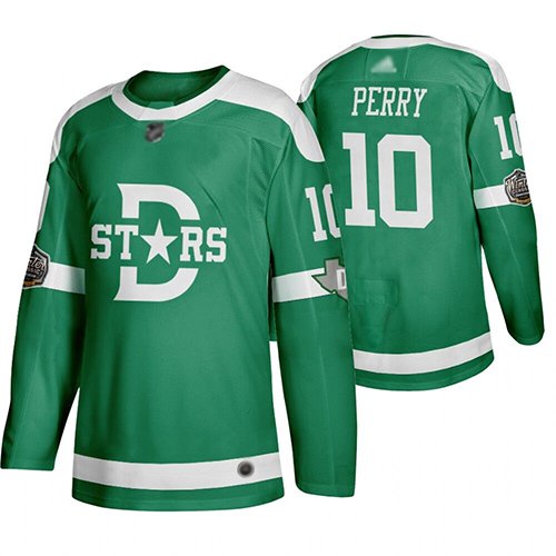 Adidas Stars #10 Corey Perry Green Authentic 2020 Winter Classic Stitched NHL Jersey - DLS32