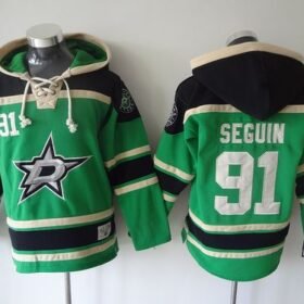Stars #91 Tyler Seguin Green Sawyer Hooded Sweatshirt Stitched NHL Jersey - DLS254