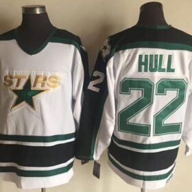 Stars #22 Brett Hull White CCM Throwback Stitched NHL Jersey - DLS51