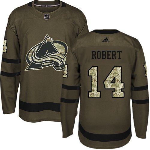 Adidas Avalanche #14 Rene Robert Green Salute to Service Stitched NHL Jersey - AVS126