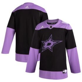 Dallas Stars Adidas Hockey Fights Cancer Practice Jersey Black - DLS260