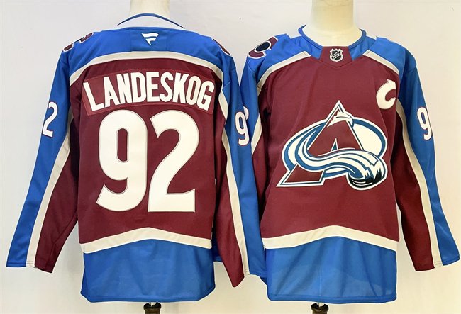 Burgundy Colorado Avalanche #92 Gabriel Landeskog 2024-25 With C Patch Stitched Jersey - AVS278