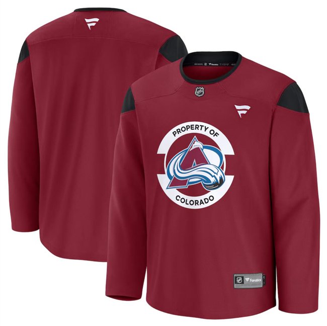 Burgundy Colorado Avalanche 2024-25 Team Practice Stitched Jersey - AVS187