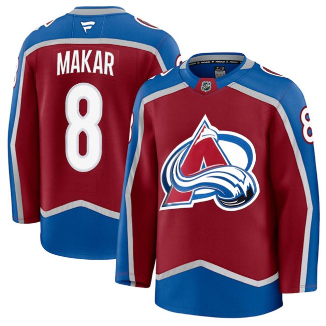 Burgundy Colorado Avalanche #8 Cale Makar 2024-25 Home Stitched Jersey - AVS134