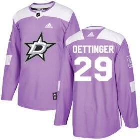 Purple Dallas Stars #29 Jake Oettinger Stitched Jersey - DLS204