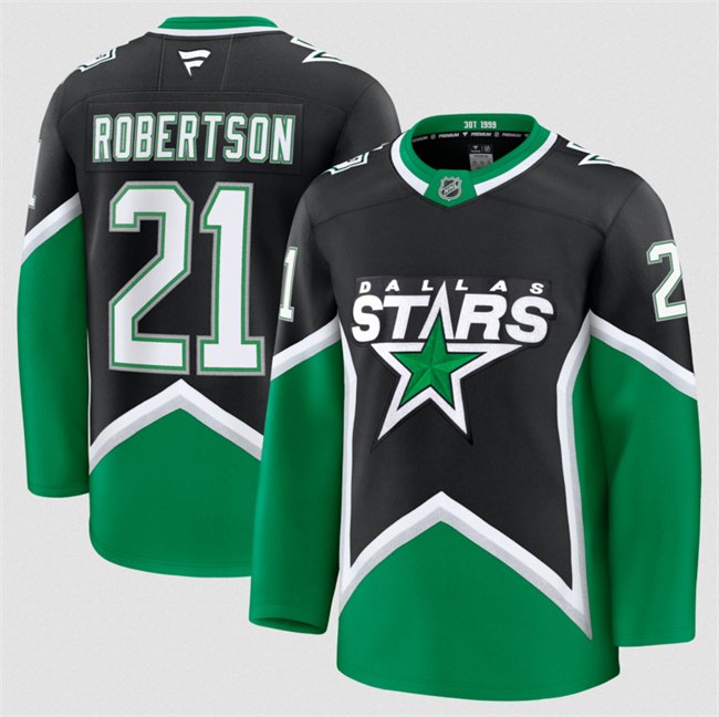 Black Dallas Stars #21 Jason Robertson 2025-26 Alternate Stitched Hockey Jersey - DLS219