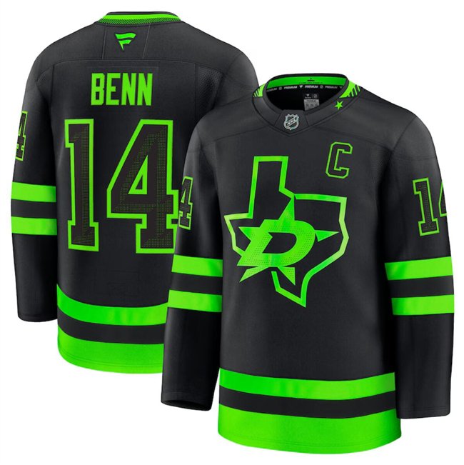 Black Dallas Stars #14 Jamie Benn 2024-25 Alternate Stitched Hockey Jersey - DLS43