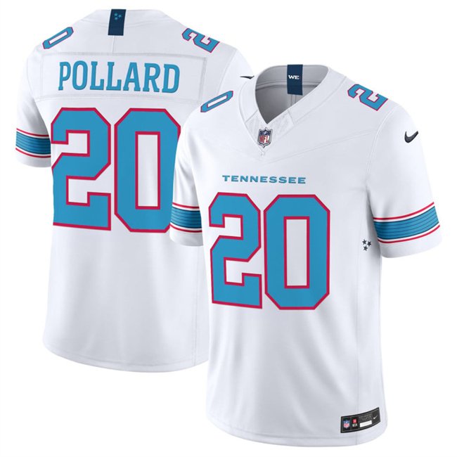 White Tennessee Titans #20 Tony Pollard 2026 F.U.S.E. Vapor Limited Stitched Football Jersey - TNT279