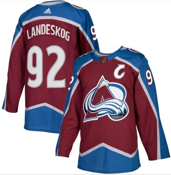 Adidas Colorado Avalanche #92 Gabriel Landeskog Burgundy With C Patch Stitched NHL Jersey - AVS215
