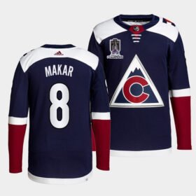 Navy Colorado Avalanche #8 Cale Makar 2022 Stanley Cup Champions Patch Stitched Jersey - AVS10