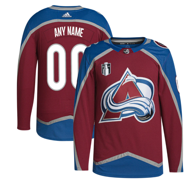 Colorado Avalanche Custom 2022 Burgundy Stanley Cup Final Patch Stitched Jersey - AVS319