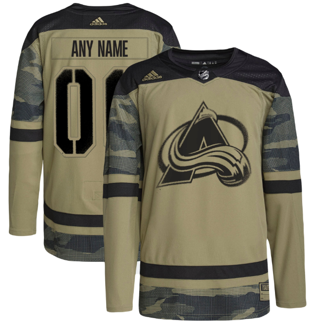 Colorado Avalanche Custom Camo Salute To Service Stitched Jersey - AVS86