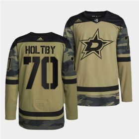 Camo Dallas Stars #70 Braden Holtby 2022 Military Appreciation Night Stitched Jersey - DLS240