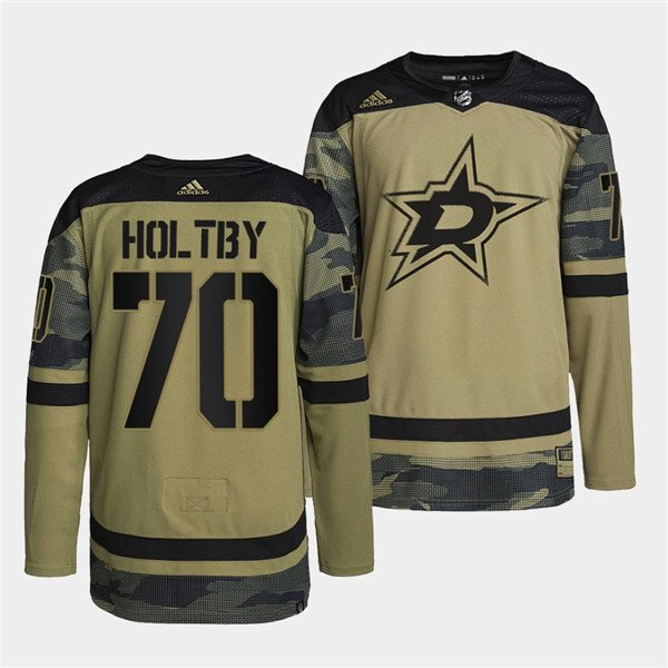 Camo Dallas Stars #70 Braden Holtby 2022 Military Appreciation Night Stitched Jersey - DLS240