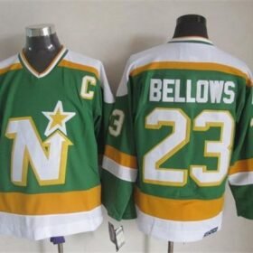 Stars #23 Brian Bellows Stitched Green CCM Throwback NHL Jersey - DLS137
