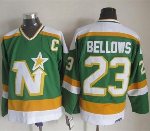 Stars #23 Brian Bellows Stitched Green CCM Throwback NHL Jersey - DLS137