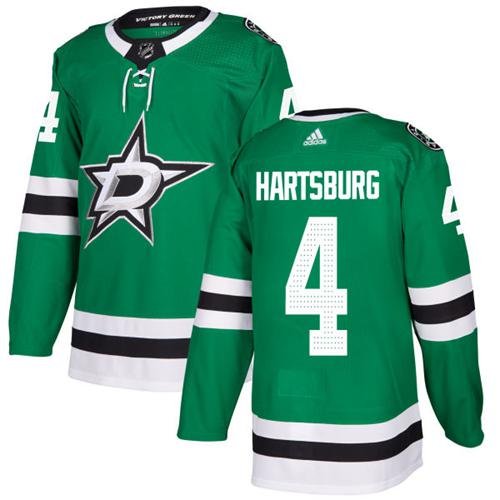 Adidas Stars #4 Craig Hartsburg Green Home Authentic Stitched NHL Jersey - DLS73