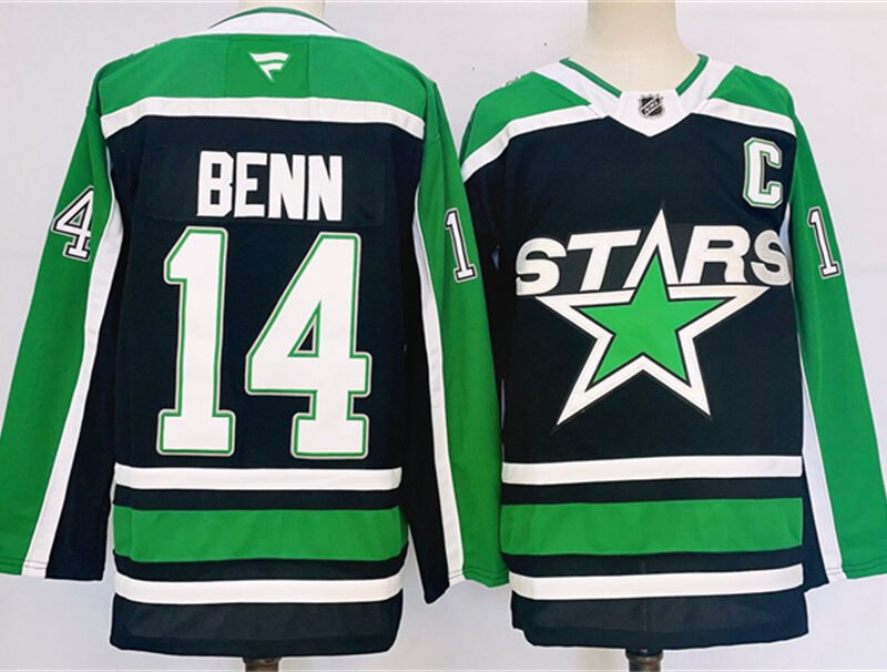 Black Dallas Stars #14 Jamie Benn 2024-25 Reverse Retro Stitched Jersey - DLS201
