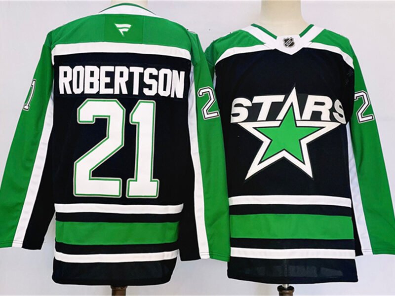 Black Dallas Stars #21 Jason Robertson 2024-25 Reverse Retro Stitched Jersey - DLS47