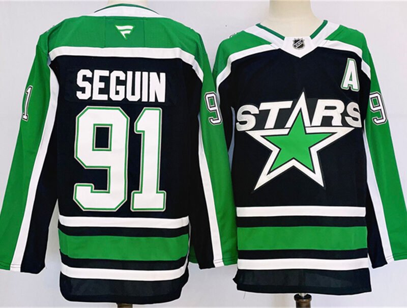 Black Dallas Stars #91 Tyler Seguin 2024-25 Reverse Retro Stitched Jersey - DLS239
