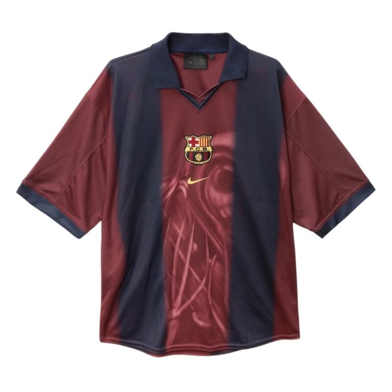 FC Barcelona × Travis Scott Cactus Jack Retro 2000/01 Home Skeleton Limited Edition Jersey