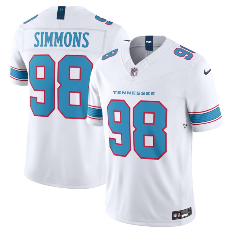 White Tennessee Titans #98 Simmons 2026 F.U.S.E. Vapor Limited Stitched Football Jersey - TNT277